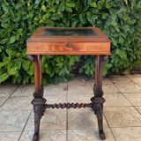Davenport desk in marquetry walnut, Victorian period.