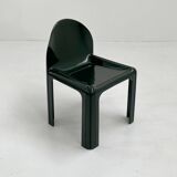 Paire de Chaises Verte Foncée Modèle 4854 Chair par Gae Aulenti pour Kartell, 1970
