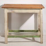 Antique white kitchen table (c.1920) #10