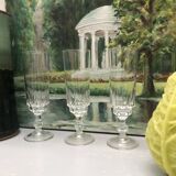 Set of 6 lance model champagne flutes, design made in France from the 1970s.