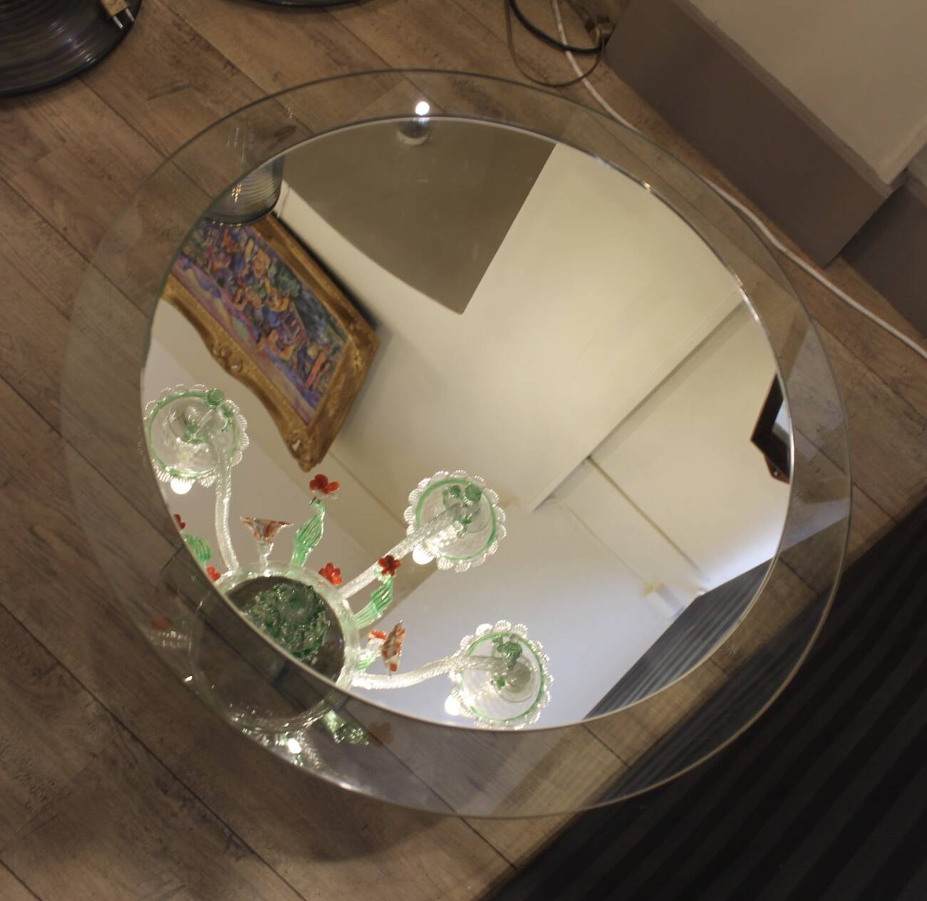 Glass gueridon, 1970