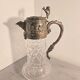 Important cut crystal wine carafe and solid silver 925/1000, Topázio house.