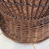 Wicker basket armchairs