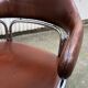 Chaise vintage en cuir et chrome vers 1970