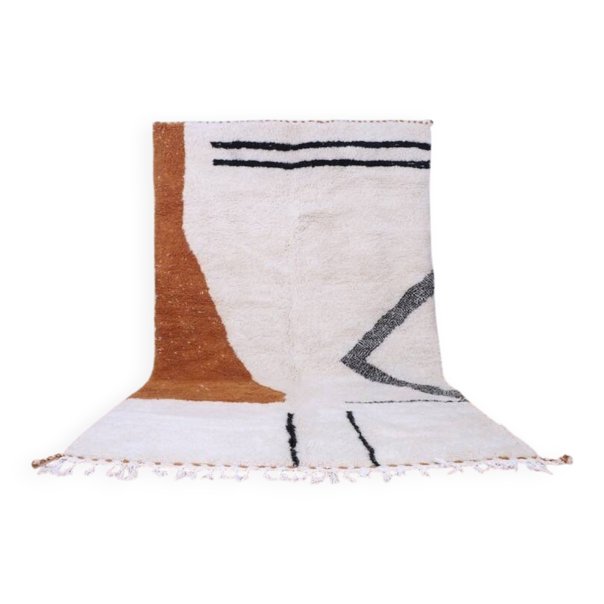Handmade, colorful Beni Ouraine rug, traditional style, size 150 x 250 cm