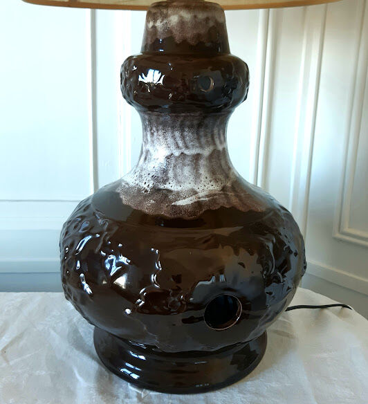 Openwork ceramic floor lamp 1970