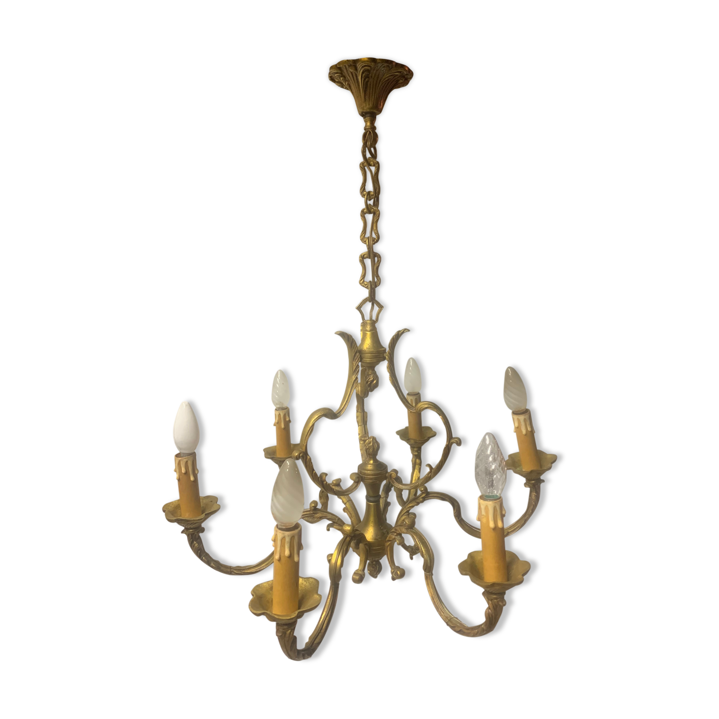 Bronze chandelier 6 branches
