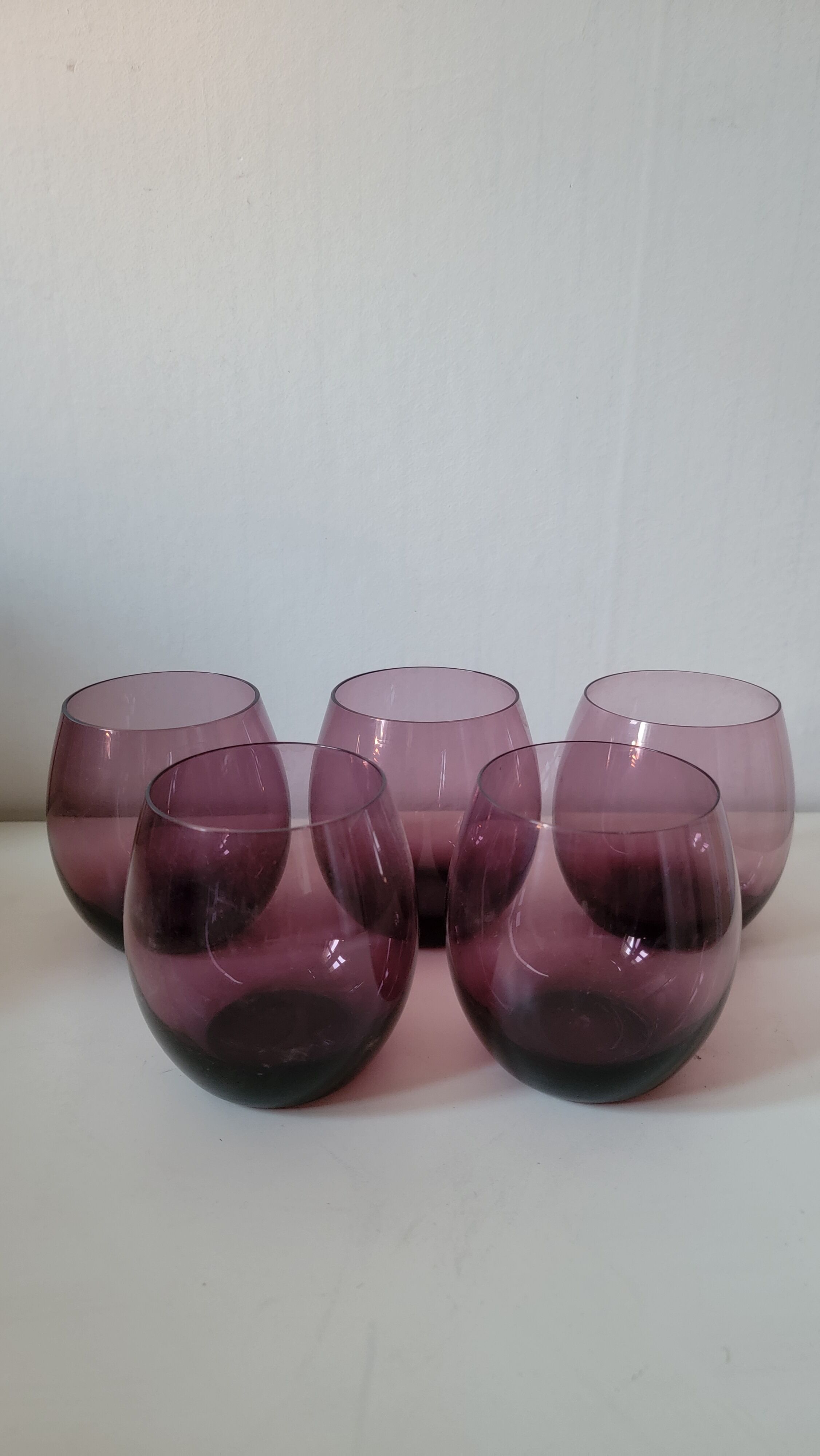 Set of 5 water glasses