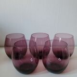 Set of 5 water glasses