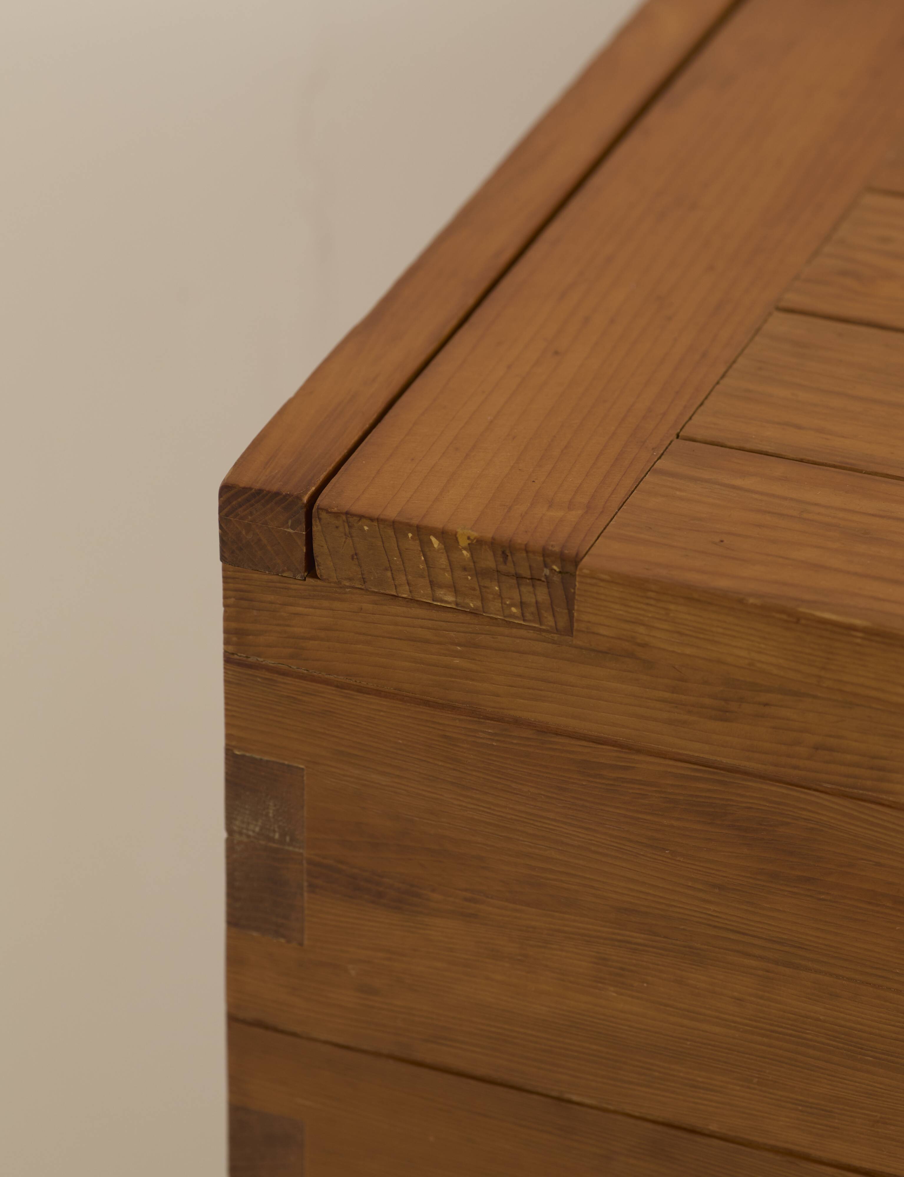 Large chest Maison Regain in solid pine Vintage Circa 1975