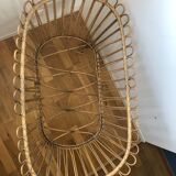Vintage rattan cradle