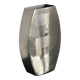 Decorative stainless steel vase with geometrical shapes imprinted, 1970's