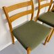 Set of 4 beech chairs designed by Niels Otto Møller, solid vintage beech