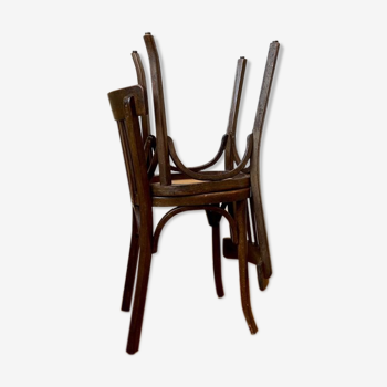 2 chaises bistrot Baumann en bois foncé