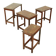 Italian Rosewood Nesting Tables with Copper Inlay