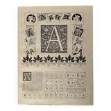 Alphabet letter A lithograph - 1900