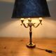 brass three-light bouillotte lamp, desk lamp