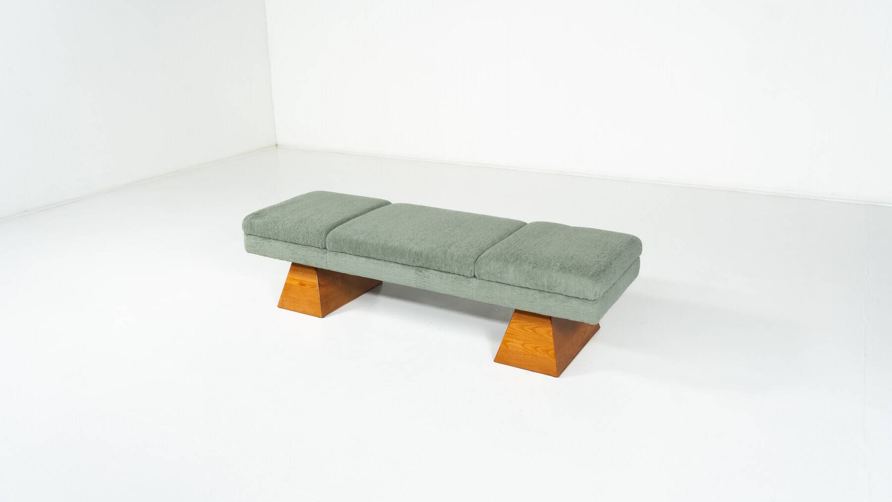 Contemporary Bench, Wood and Fabric, Italy