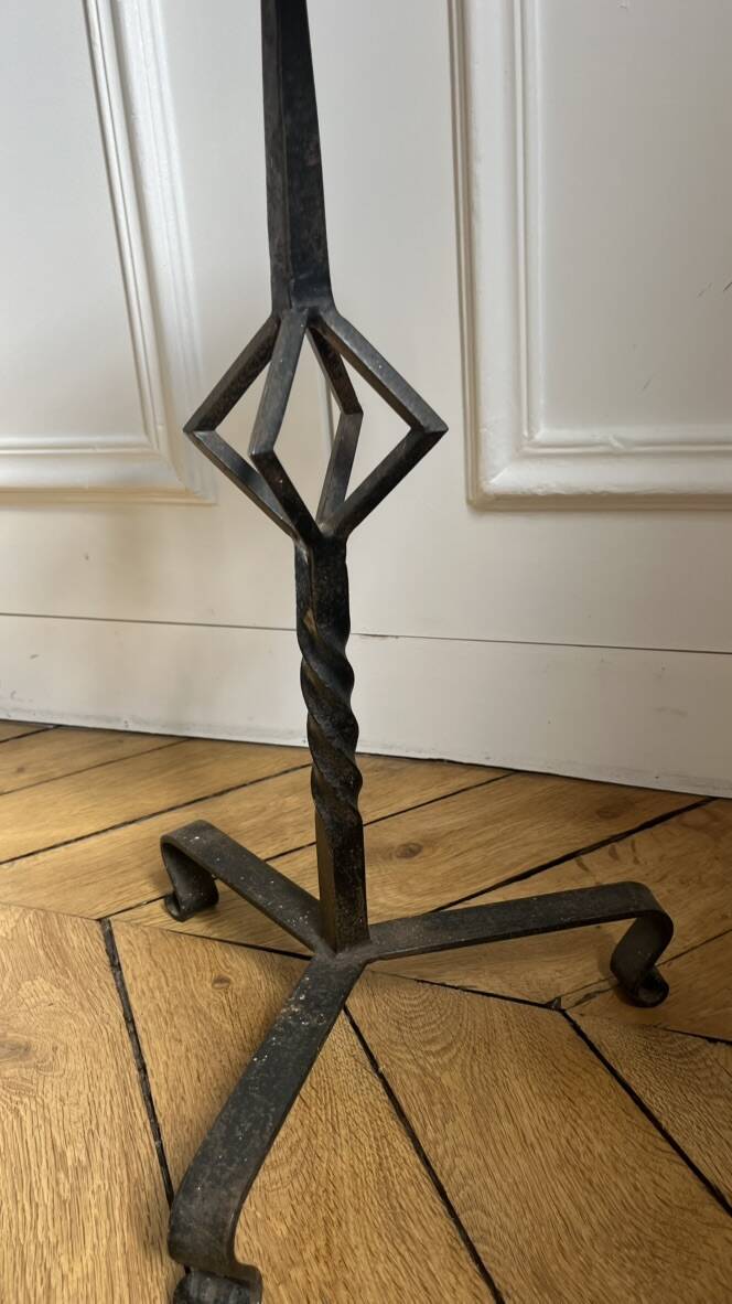 Wrought iron candle holder