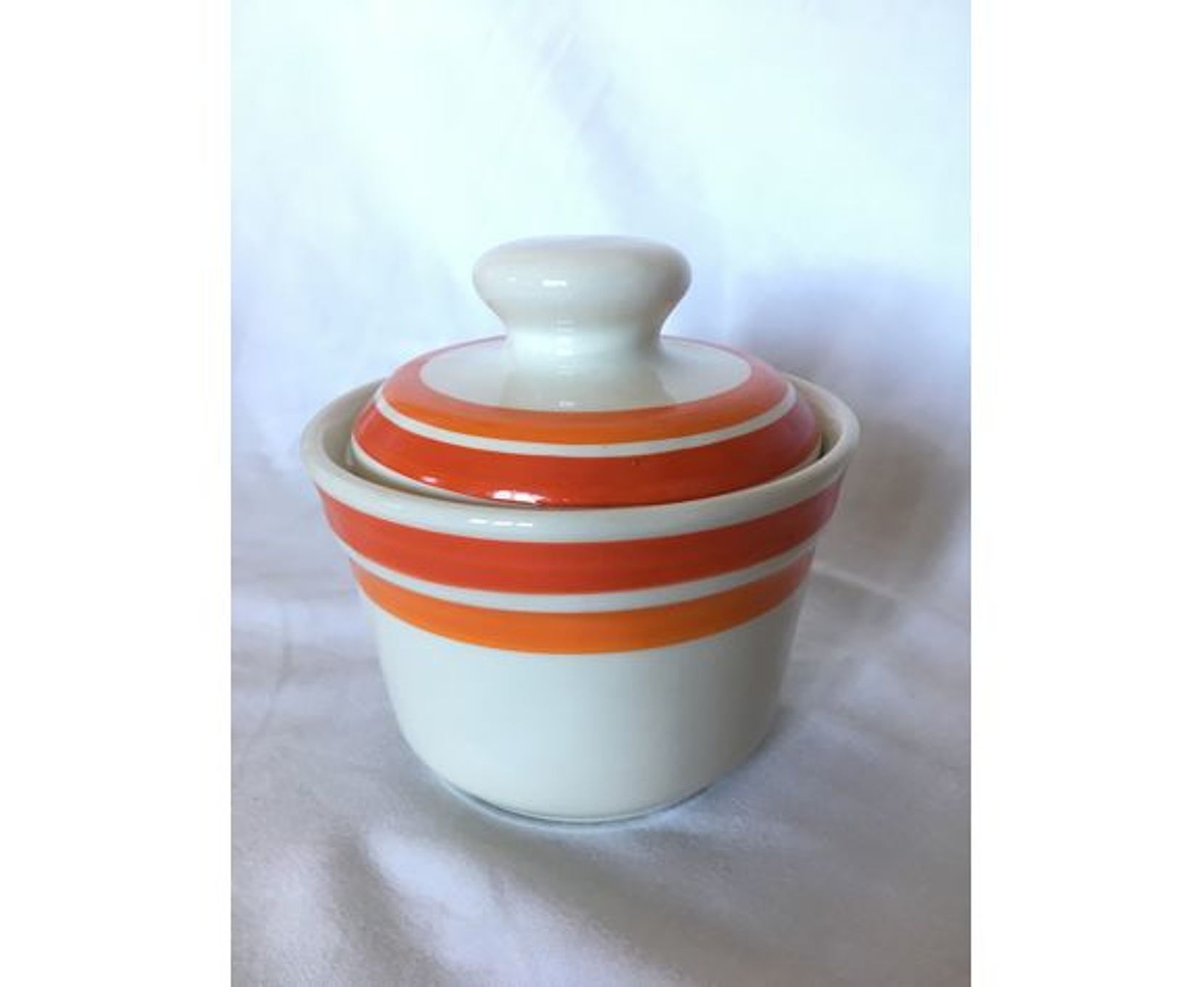 Vintage orange and red coffee set saint amand bahia coffee pot cups saucer