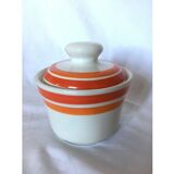 Vintage orange and red coffee set saint amand bahia coffee pot cups saucer