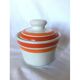 Vintage orange and red coffee set saint amand bahia coffee pot cups saucer