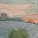Original Swedish Oil on Canvas – "Coastal Landscape" by Erik Birger Gustavsson – Signed – Dated 1981 – Vintage and Framed – 41 × 33 cm (16.1 × 13 inches)