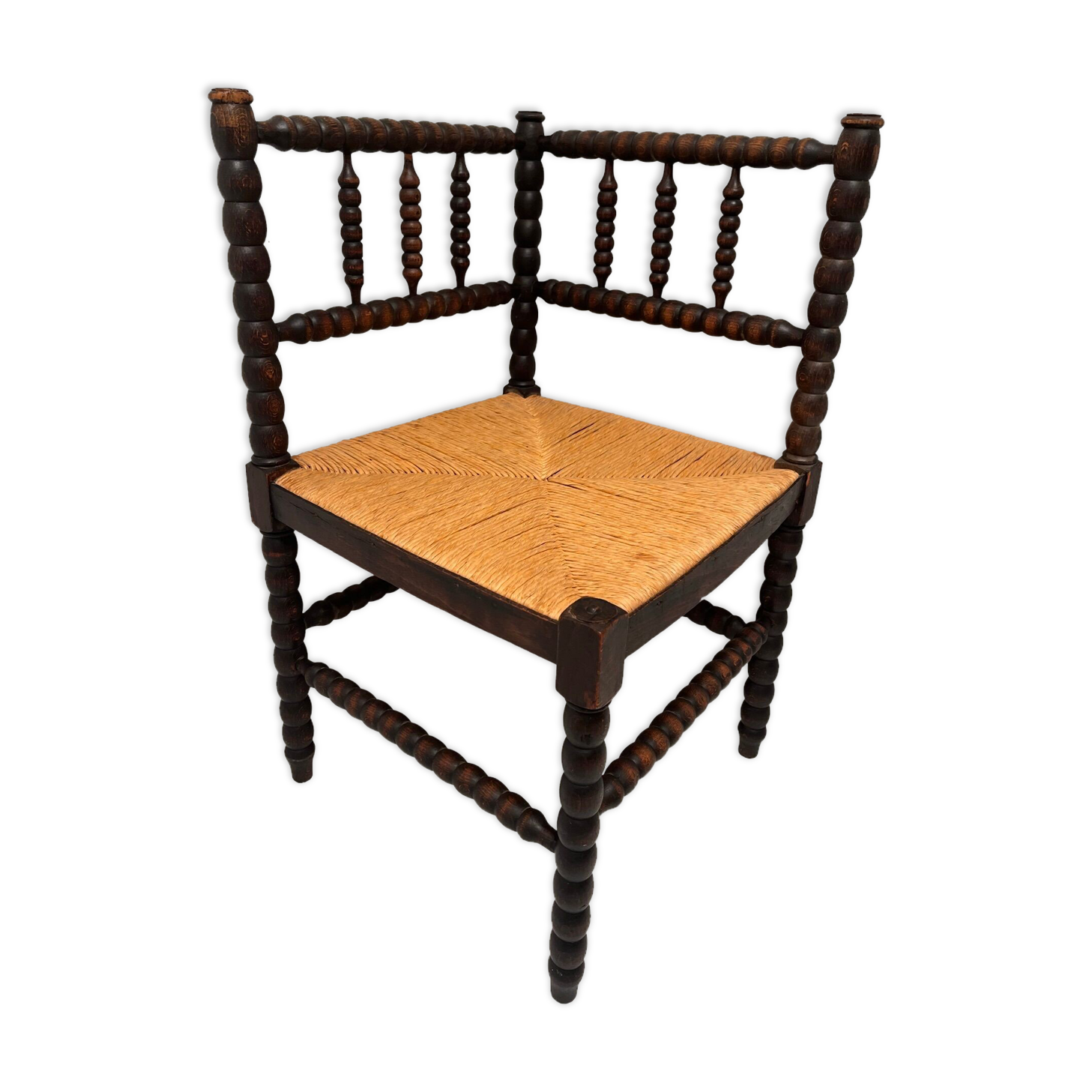 Corner chair wood turned vintage years 50-60