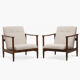 Pair of GFM-142 armchairs  from the 60
