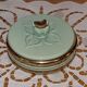 Green ceramic box vintage