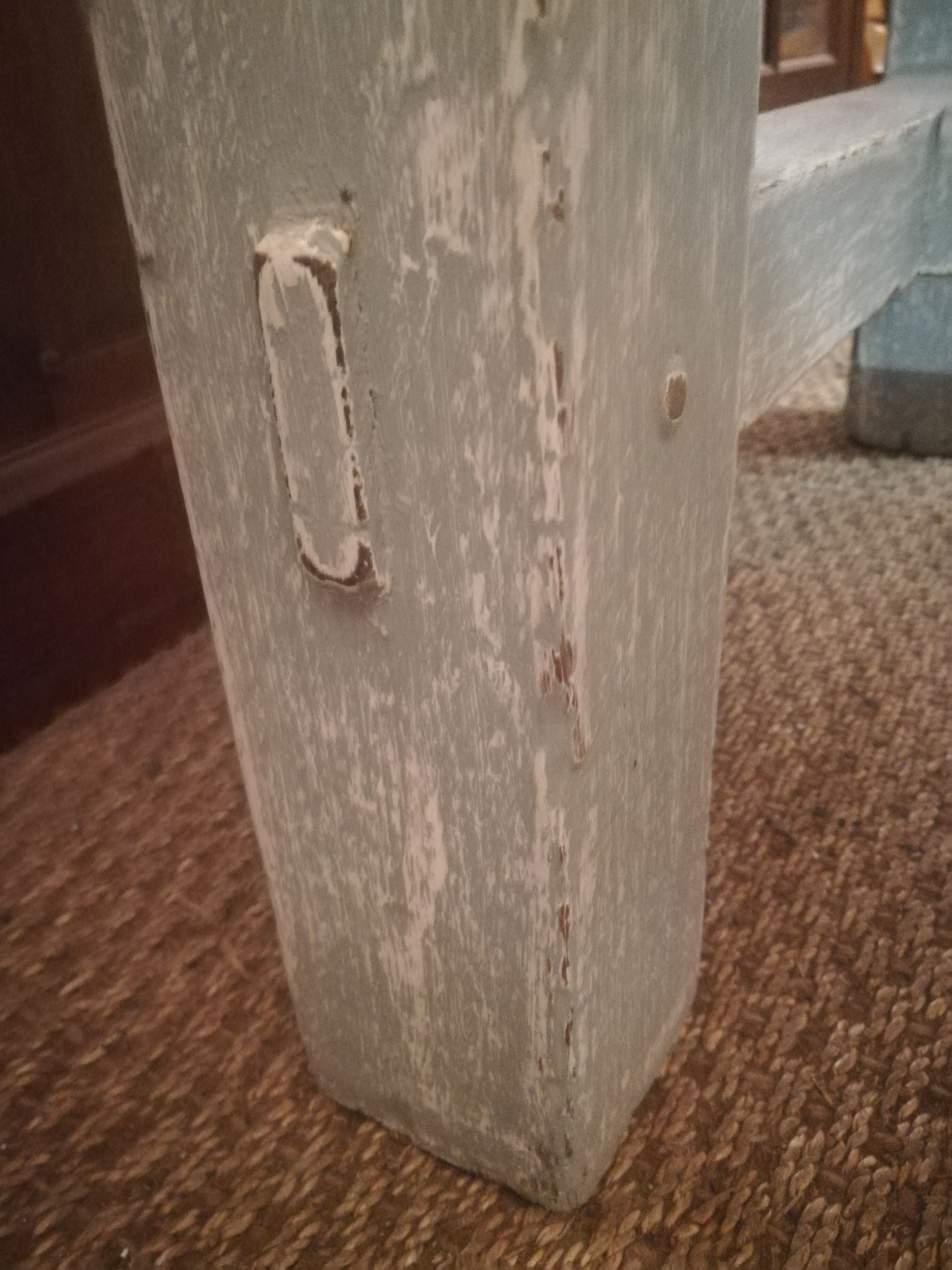 Patinated farm table