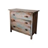 Multicolored patinated chest of drawers