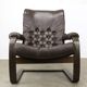 Luxurious Lounge Armchair in Leather, 1970s
