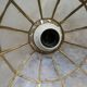 Suspension of old lampshade in mother-of-pearl and brass