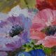 Oil on panel vintage painting Summer bouquet