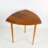 Table basse console polonaise en forme de feuille des années 70