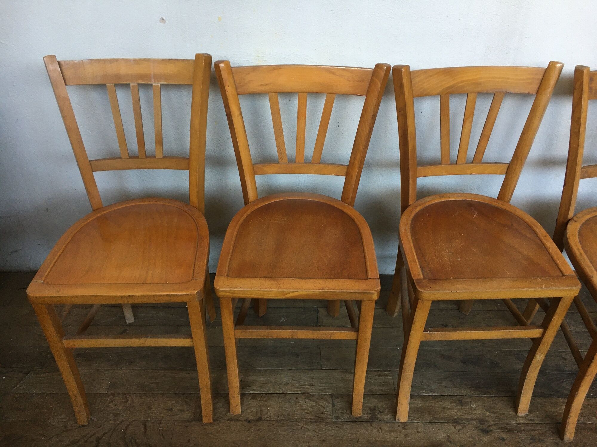 Série de 6 chaises bistrot Baumann troquet brasserie parisienne