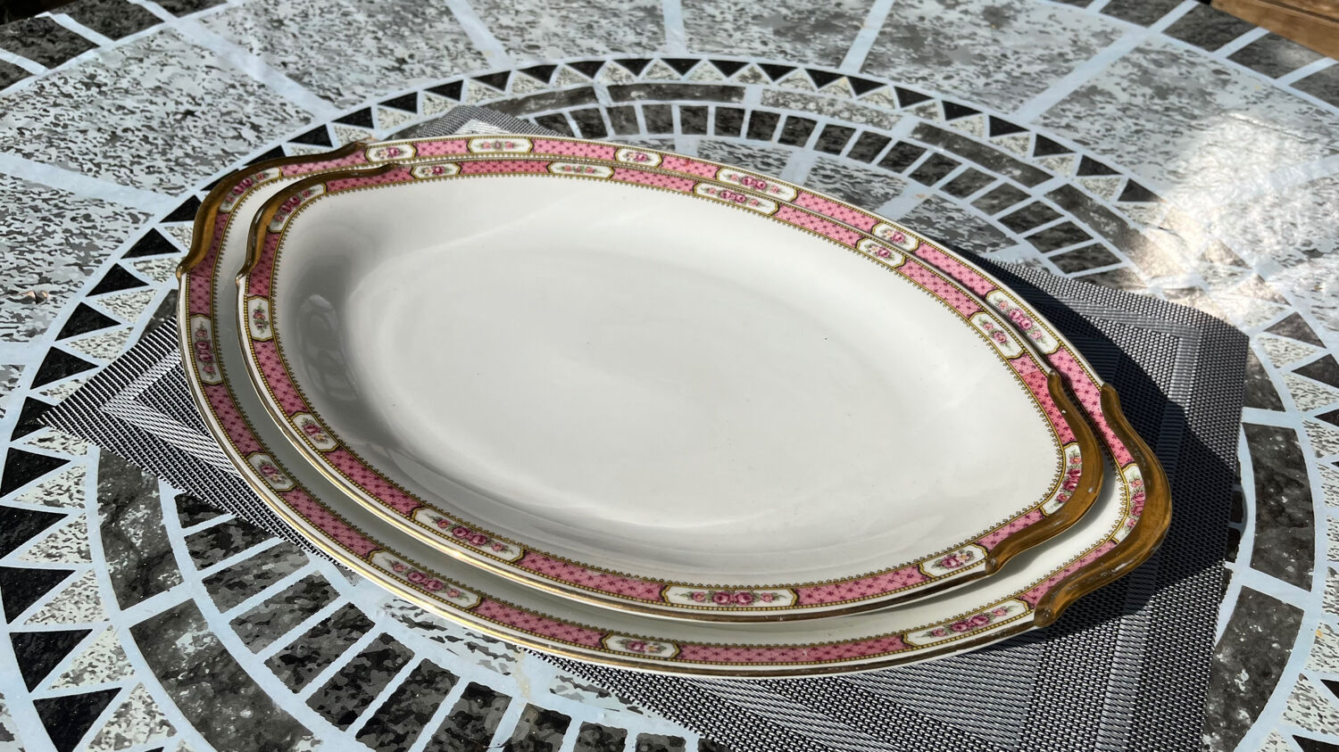 Pair of Limoges B & D serving dishes