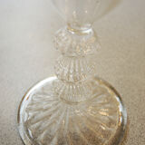 6 champagne flutes in blown glass