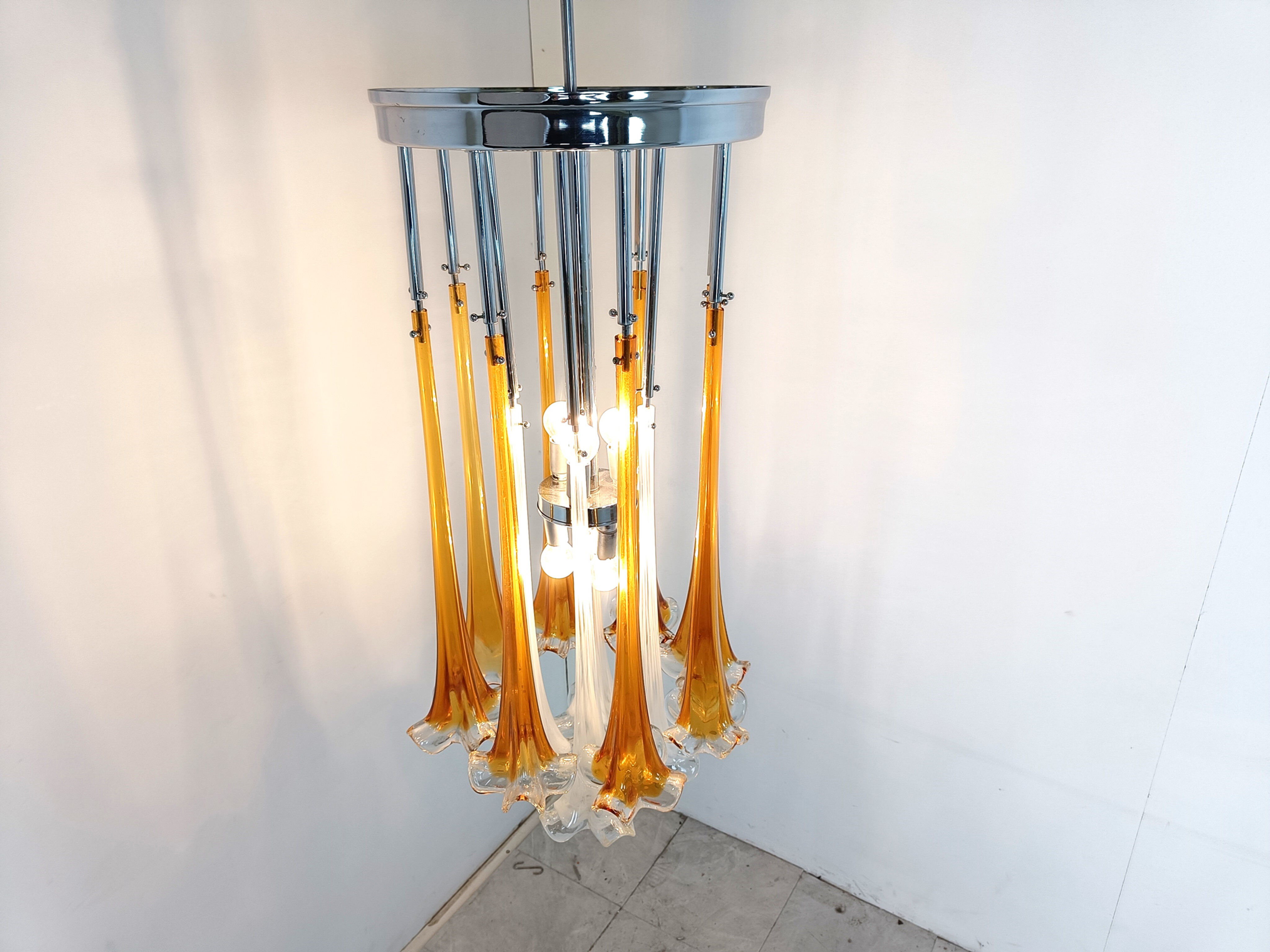 Vintage Paolo Venini chandelier, 1970s