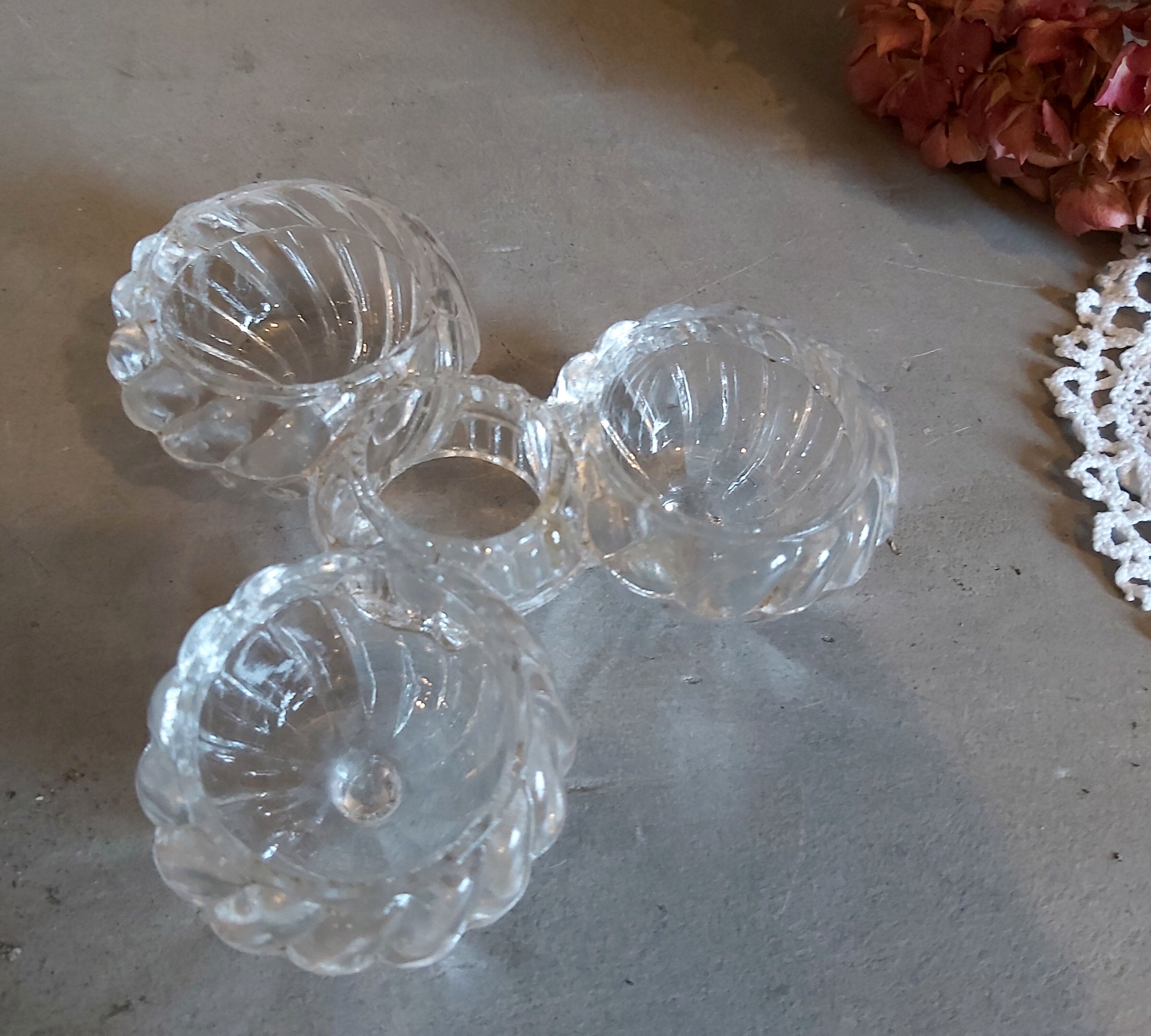 French vintage salt and pepper pinch pot, or spice holders