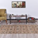 Brunt Orange & Beige Vintage Runner Rug 80x268Cm SK 240825