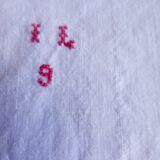 Set of 3  tea towels in white thread (70 x 85.5 cm)