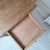 Country-style oak farmhouse desk/console/side table