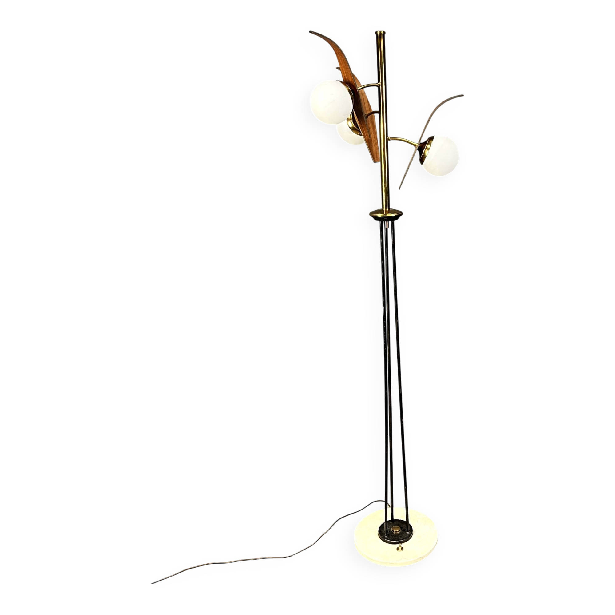 Mid century italian floor lamp attr. to Stilnovo, 1950s