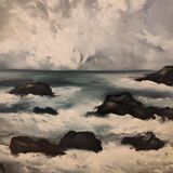 Oil on canvas by Marcel Bouyeron, circa 1940