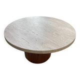 Travertine coffee table