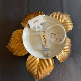 Wall lamp or ceiling lamp golden flower