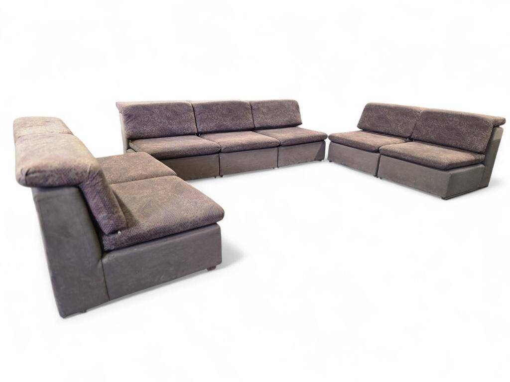 7-piece vintage modular sofa / living room / sofa