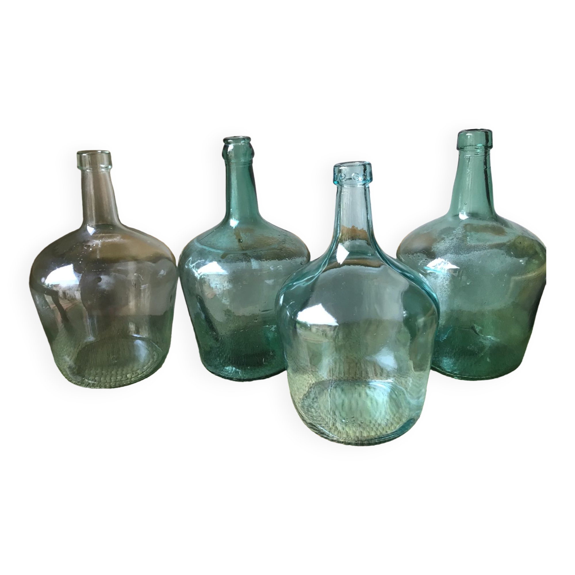 Set of 4 glass cylinders